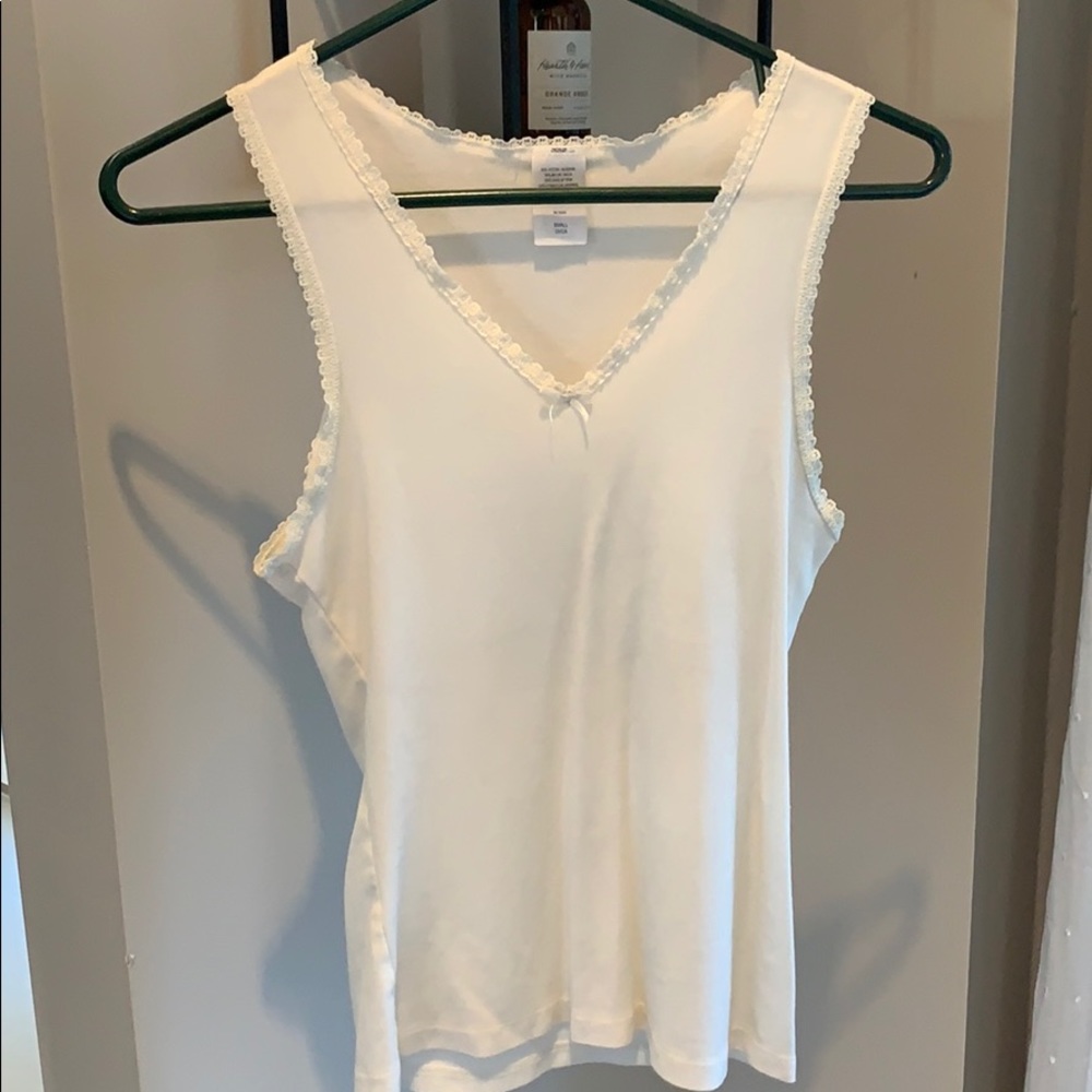 Vintage ivory feminine tank top